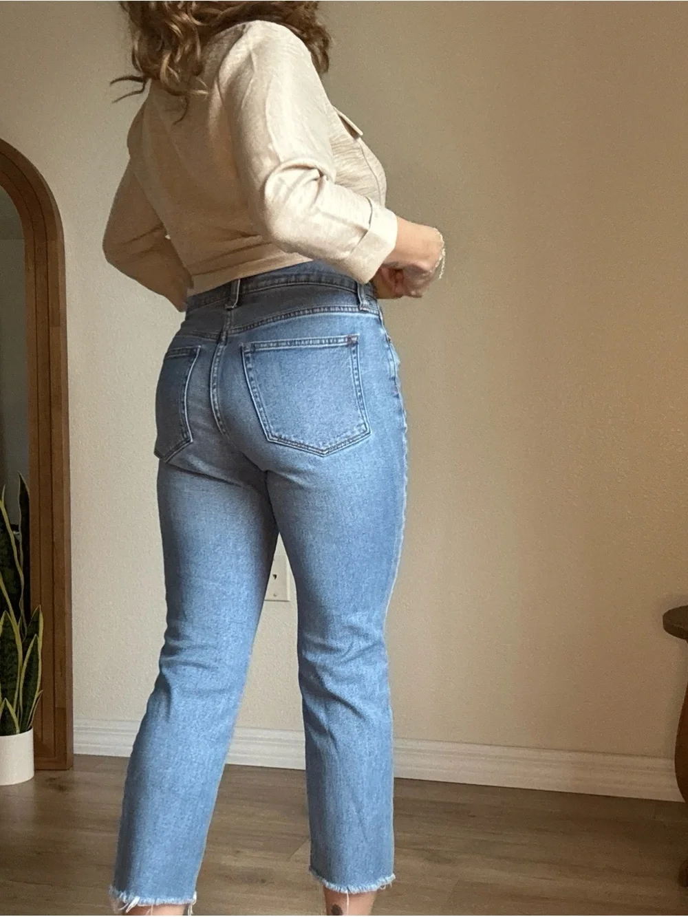 J. Crew Light Blue High-Rise Ankle Cropped Jeans